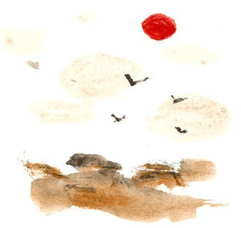 Птицы осенью. мой рисунок